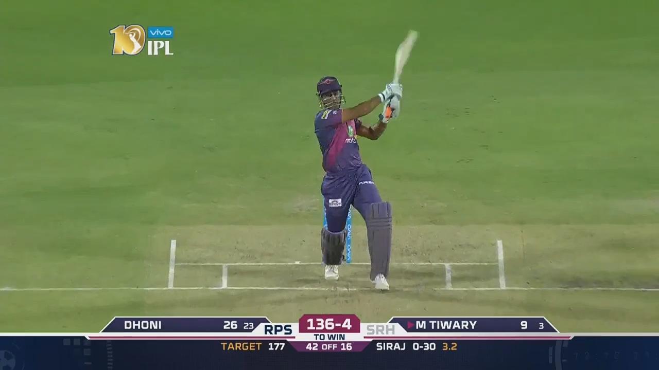 M24: RPS vs SRH – MS Dhoni Six