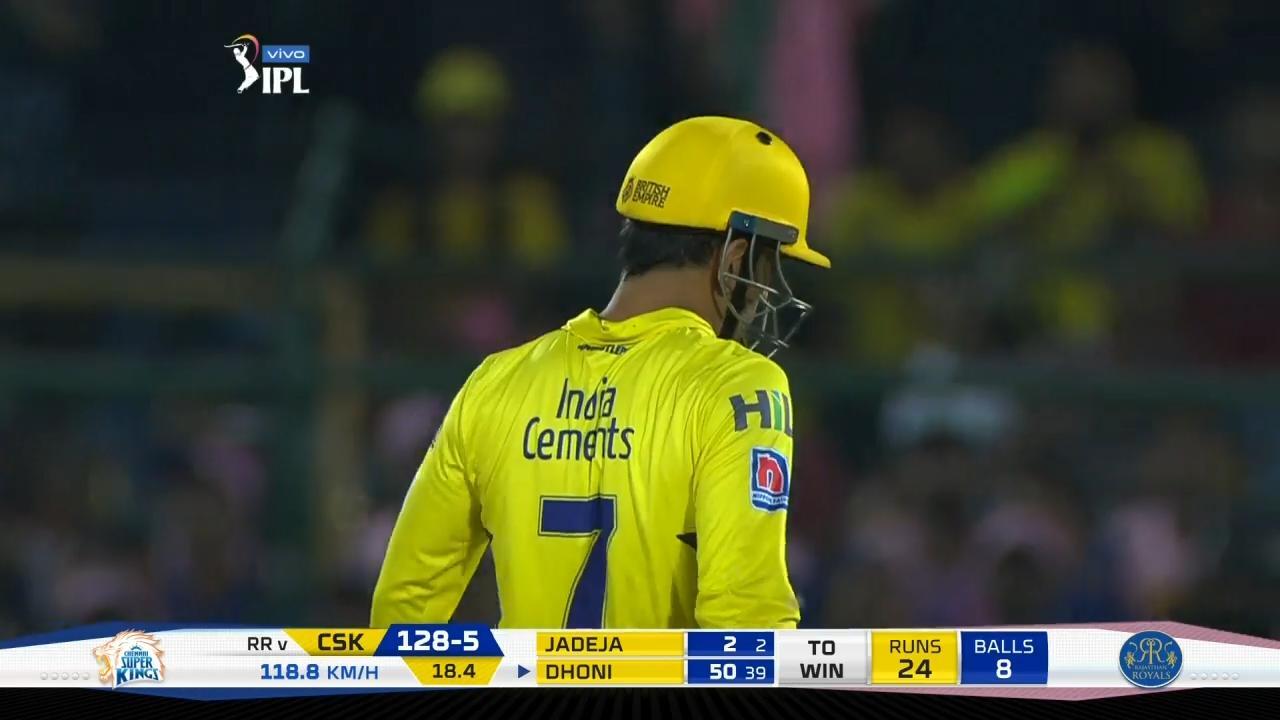 MS Dhoni stands tall with 58(43)