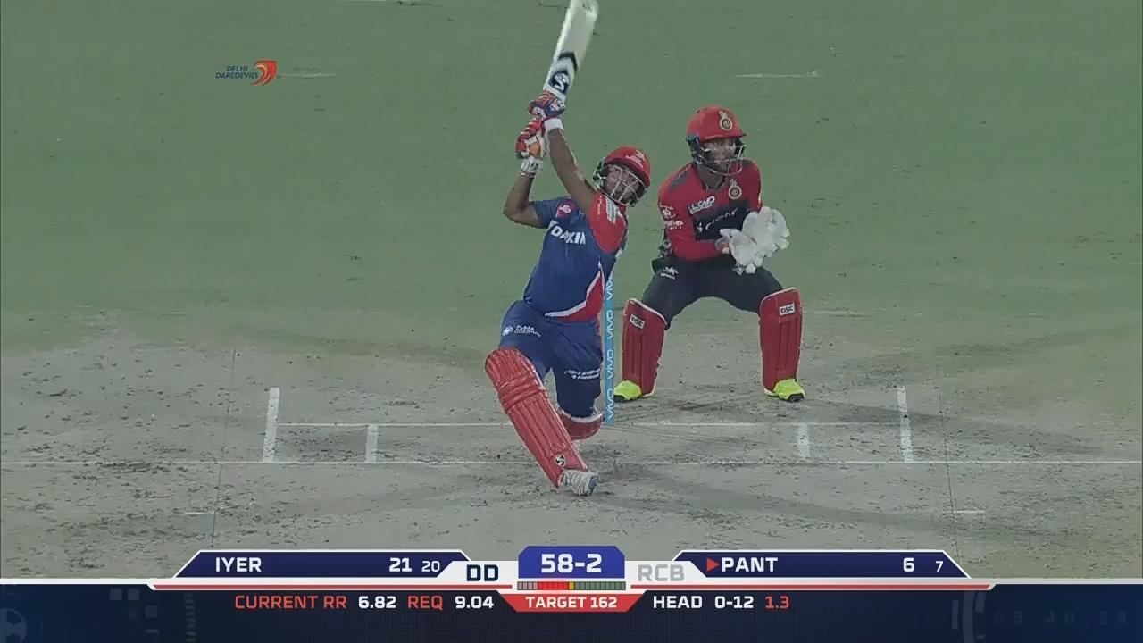 M56: DD vs RCB – Rishabh Pant Six