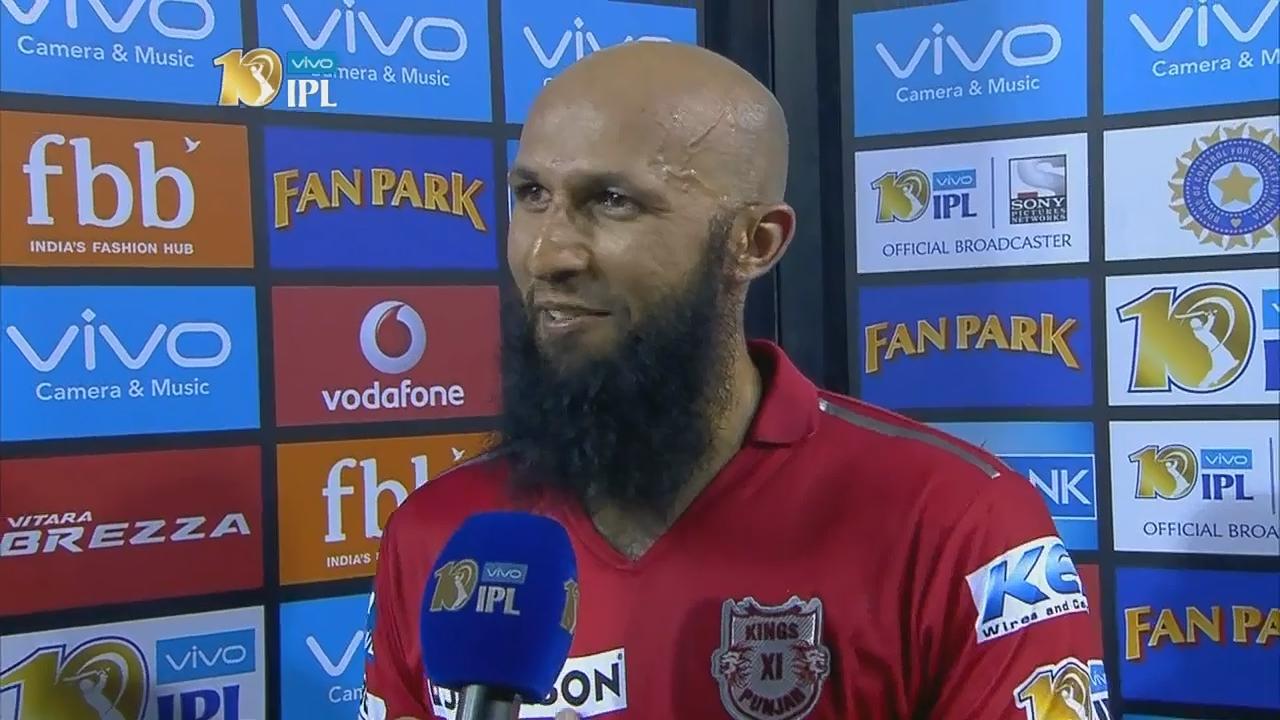 M47: KXIP vs GL – Hashim Amla Interview background