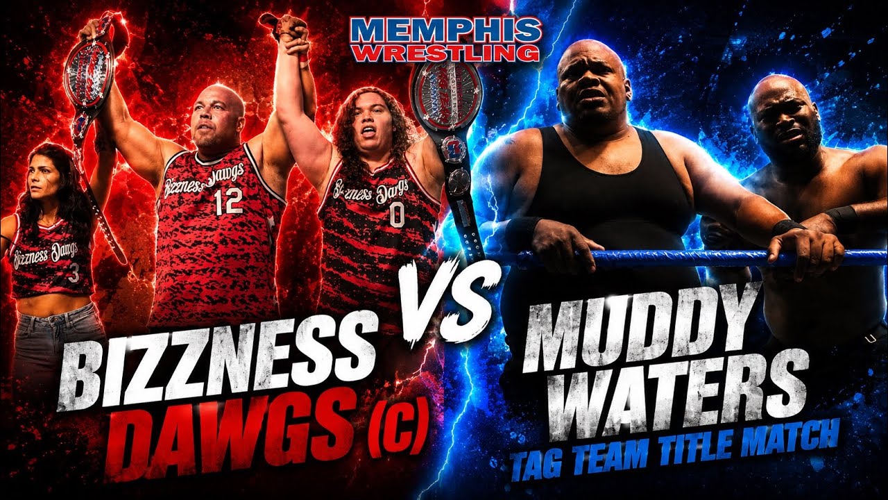 Bizzness Dawgs (c) vs Muddy Waters | Tag Team Title Match | MEMPHIS WRESTLING