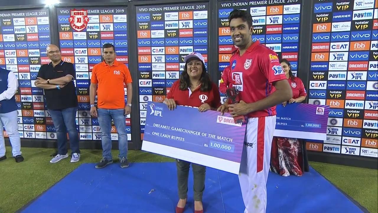 M13: KXIP vs DC – Dream11 GameChanger of the Match – Ravichandran Ashwin background
