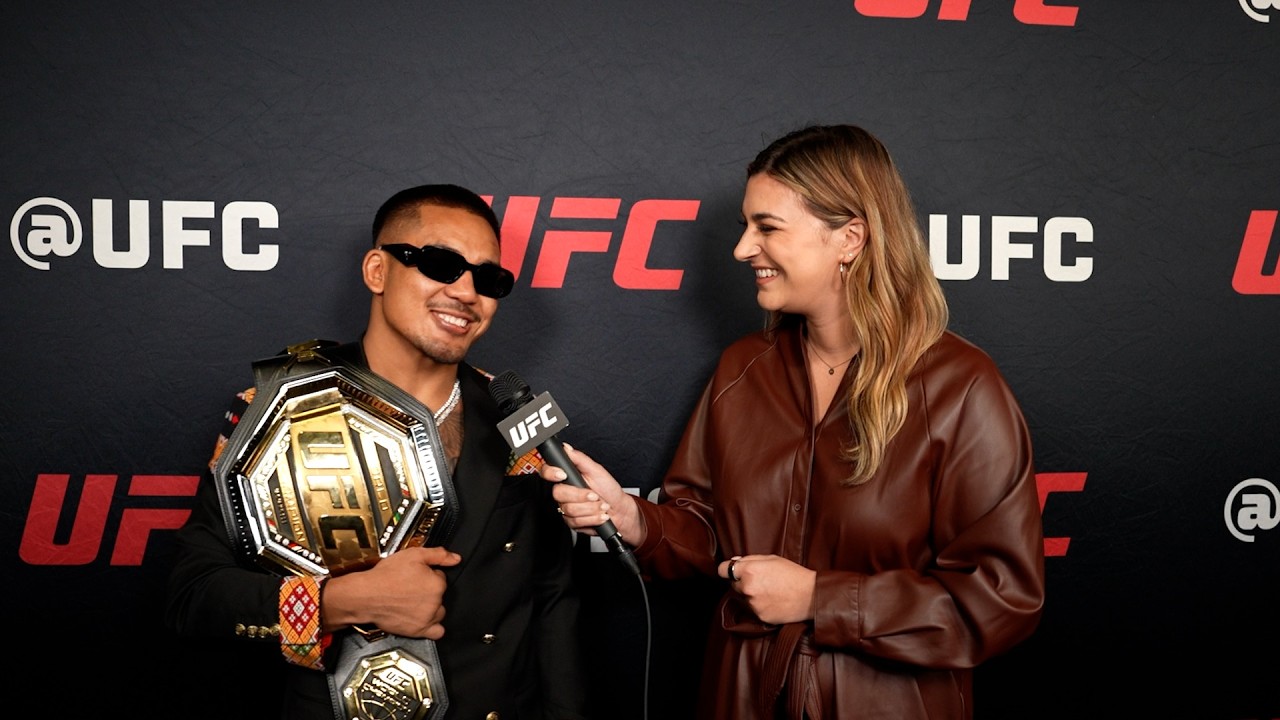 Joshua Van Backstage Interview | UFC 328 background
