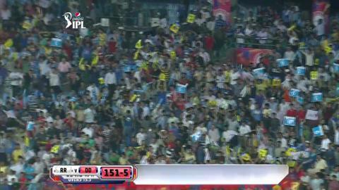M23: DD vs RR– Kedar Jadhav Six background