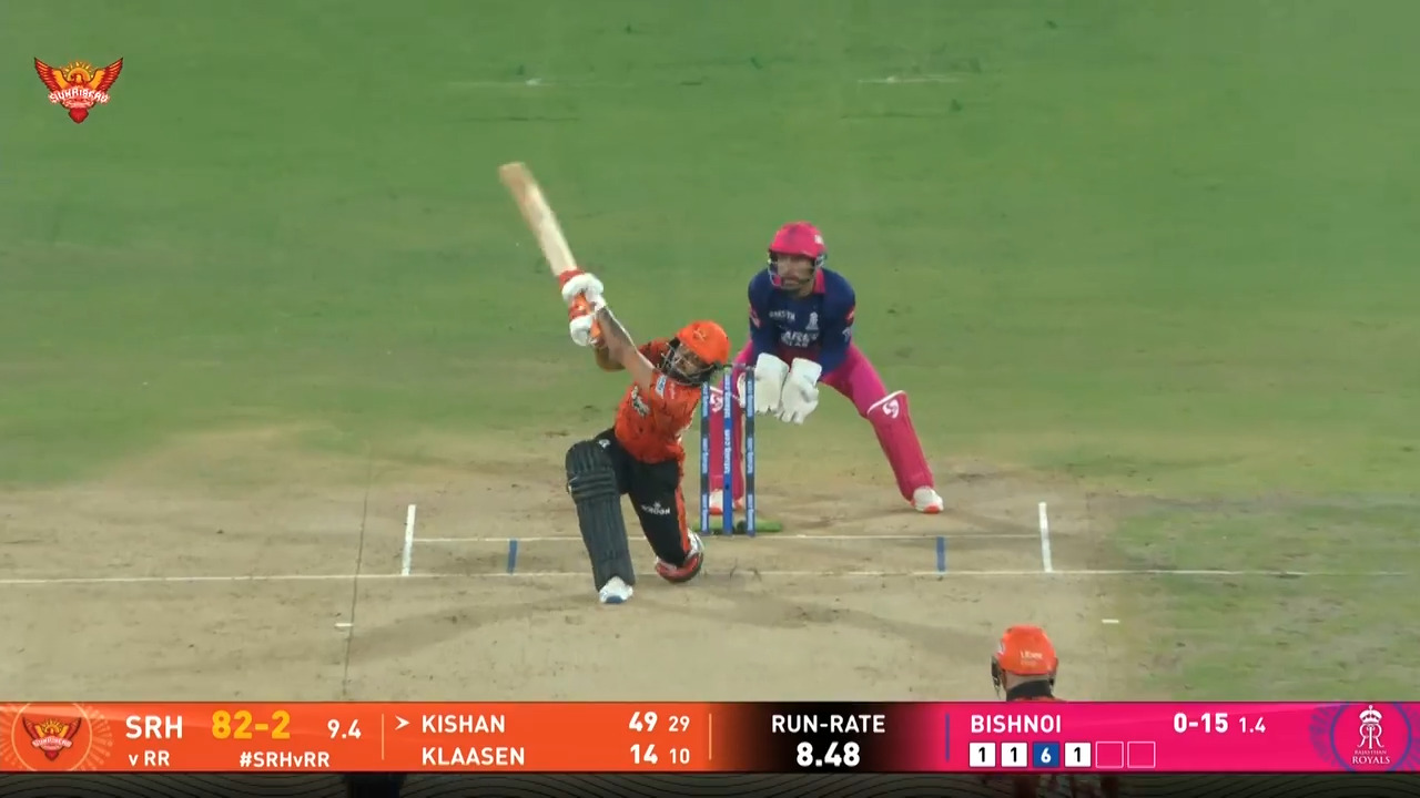 IPL 2026 M21: SRH vs RR - Ishan Kishan Six