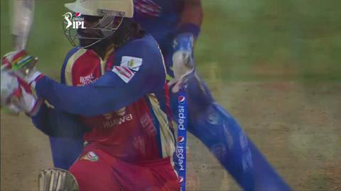 M27: MI vs RCB – Chris Gayle Wicket