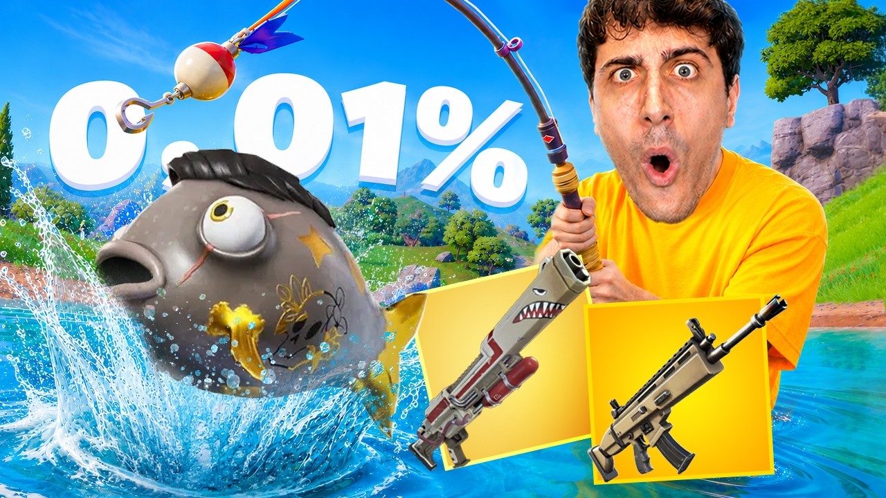 Gioco con SOLO Armi PESCATE e TROVO il PESCE Di MIDA! *RARISSIMO* Fortnite ITA