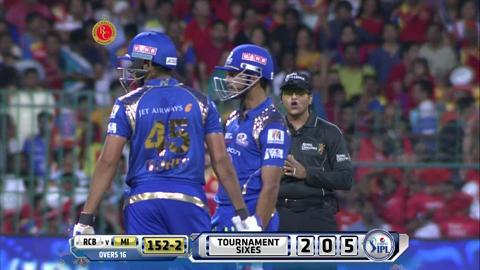 M16: RCB vs MI – Rohit Sharma Six