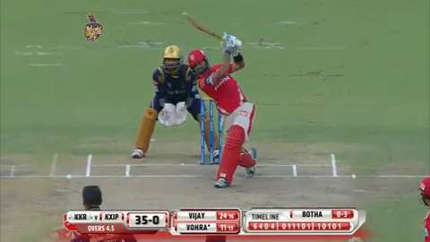 M44: KKR vs KXIP – Manan Vohra Six