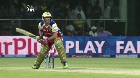 M57: DD vs RCB – AB de Villiers Six background