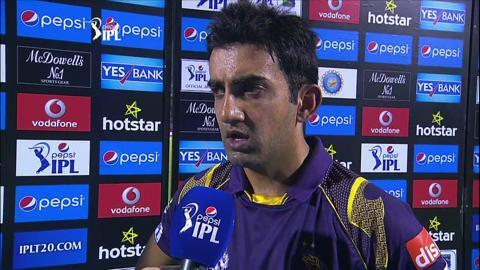 M54: RR vs KKR – Gautam Gambhir Interview background