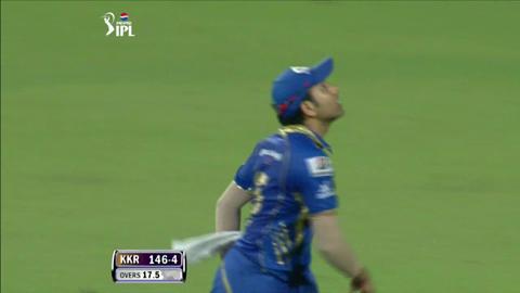 M33: KKR vs MI – Eoin Morgan Wicket background