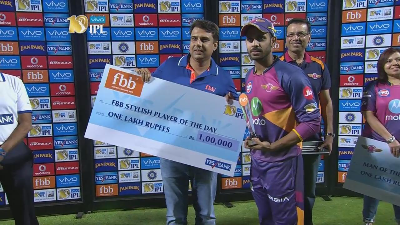M34: RPS vs RCB – FBB Stylish player of the day – Manoj Tiwary
