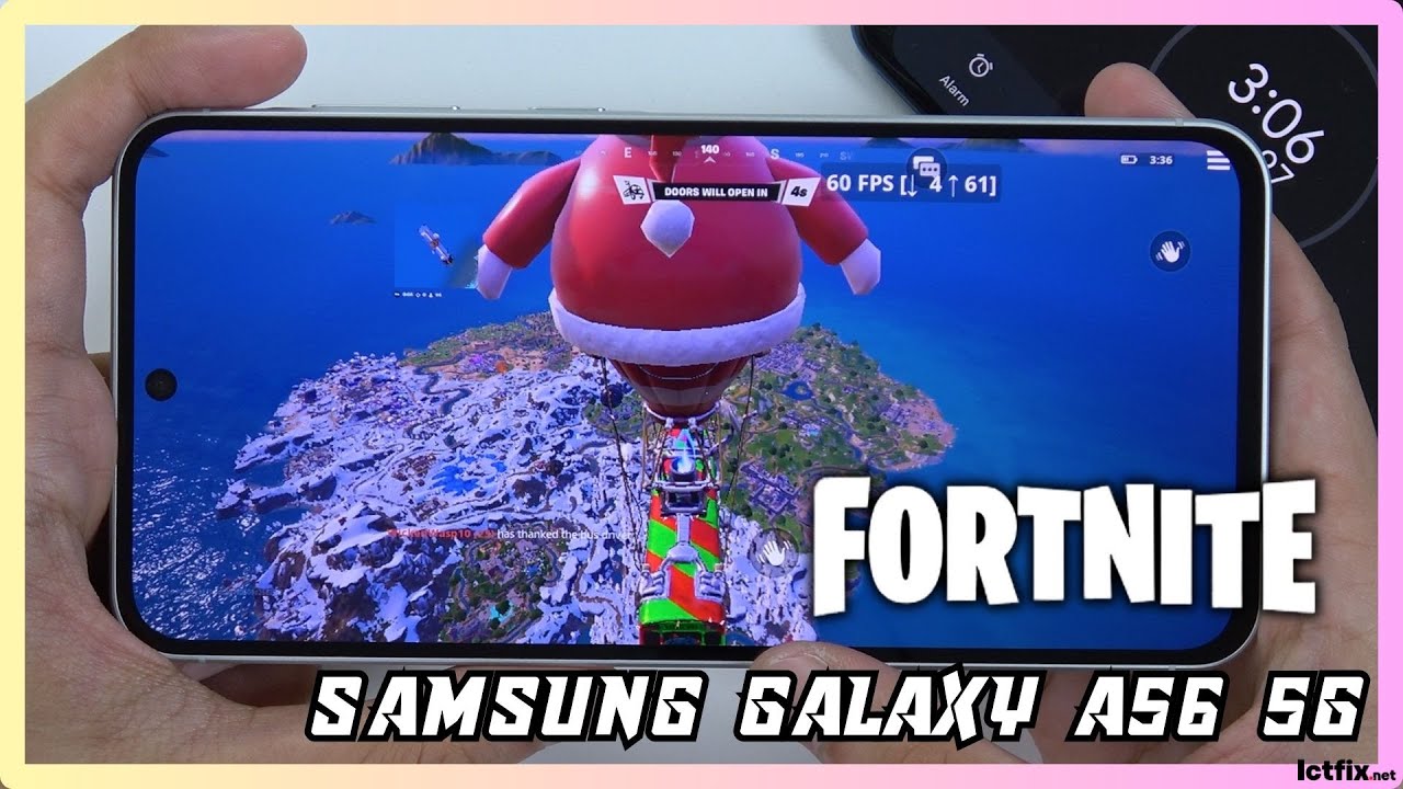 SAMSUNG GALAXY A56 5G Fortnite Gaming Test | Exynos 1580 | 120Hz Display