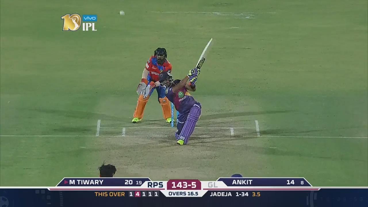 M13: GL vs RPS – Manoj Tiwary Six background