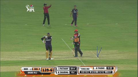 M43: SRH vs KKR – Karan Sharma Wicket