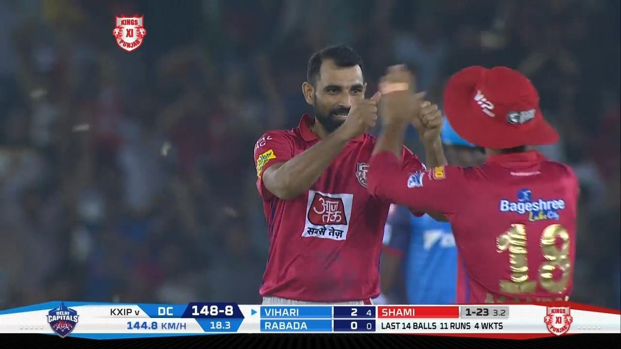 M13: KXIP vs DC – Fall of Wickets