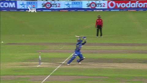 M75: RR vs MI – Dinesh Karthik Wicket