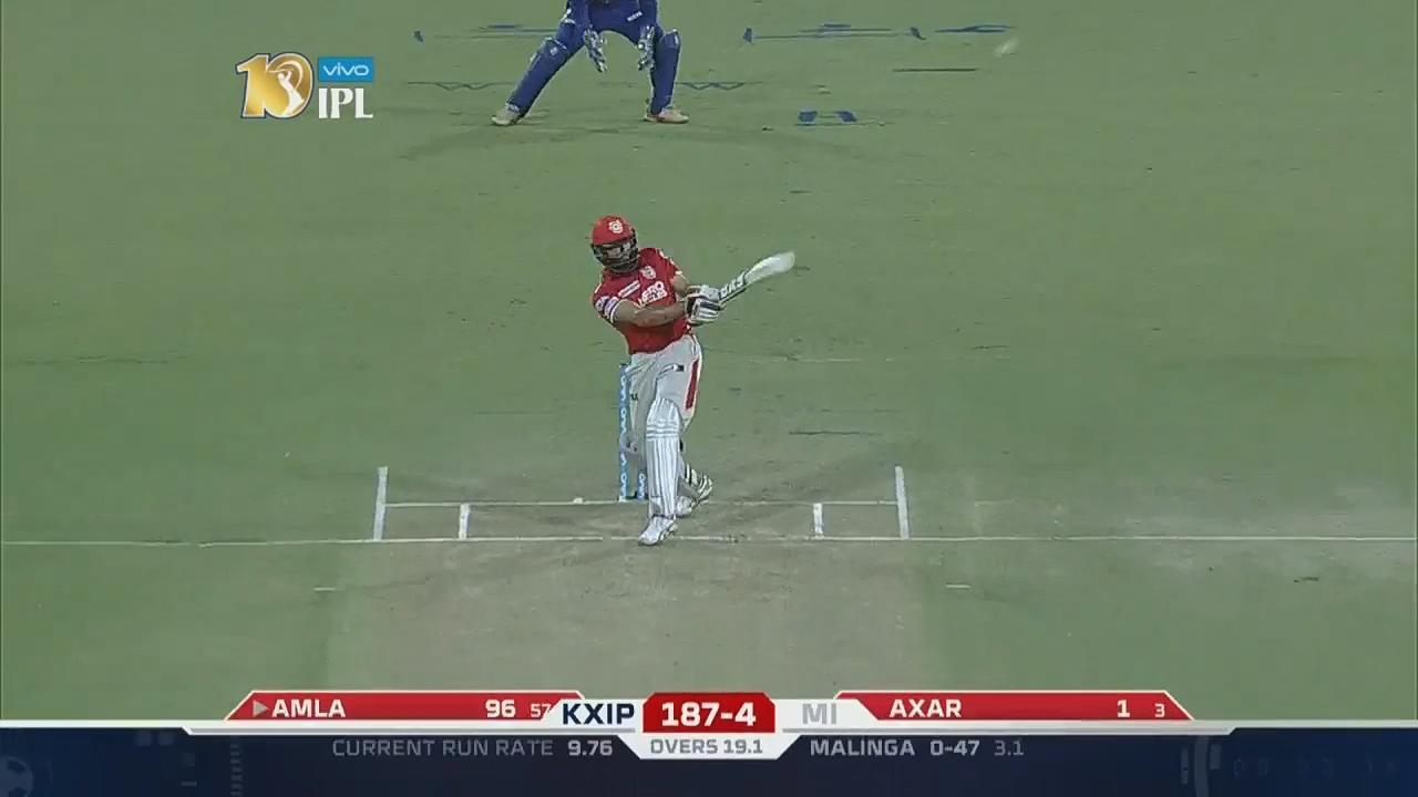 M22: KXIP vs MI – Hashim Amla Six background