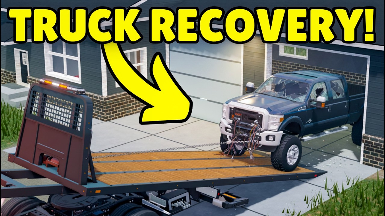 I Recovered a Stolen Lifted Truck Using a Flatbed in APM | Roblox American Plains Mudding