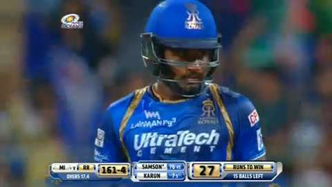 M32: MI vs RR – Sanju Samson Wicket background