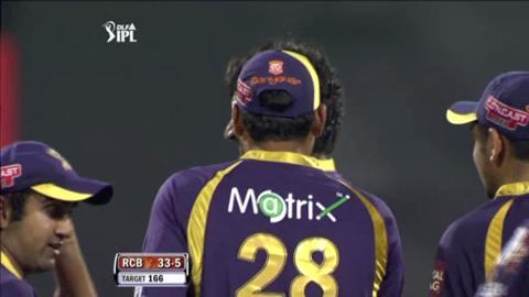 Match 10 RCB vs KKR – Agarwal's Wicket