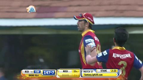 M37: CSK vs RCB – Dwayne Bravo Wicket