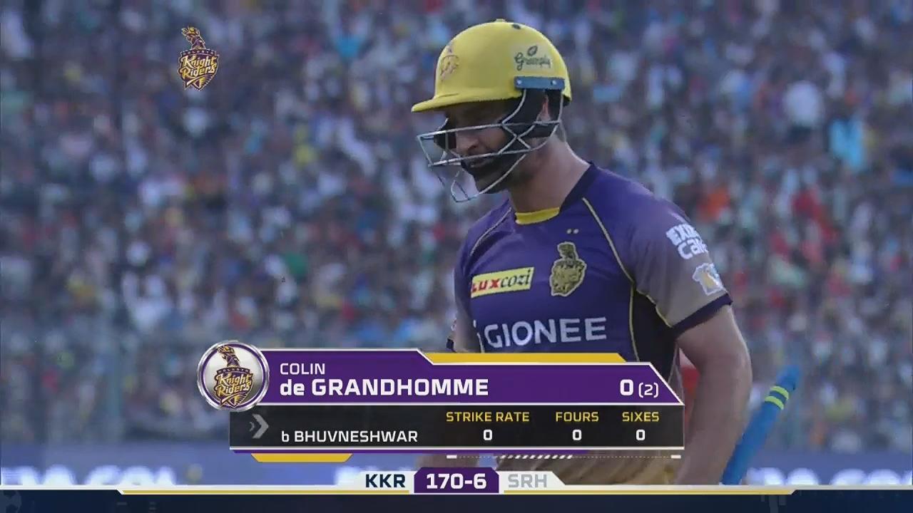 M14: KKR vs SRH – Colin de Grandhomme Wicket
