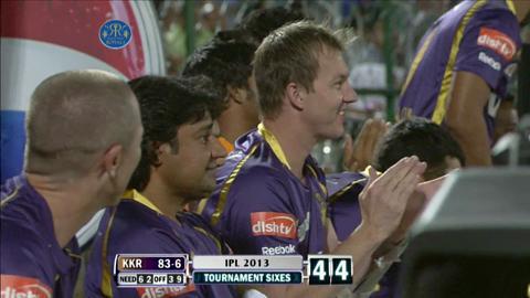 M8: RR vs KKR – Eoin Morgan Six