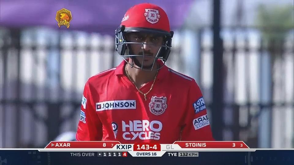 Axar Patel's handy 34 (17) lower down the order