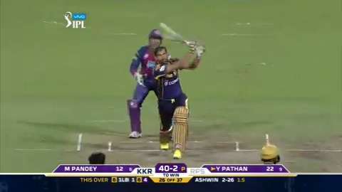 M45: KKR vs RPS - Yusuf hits 22 runs in one over