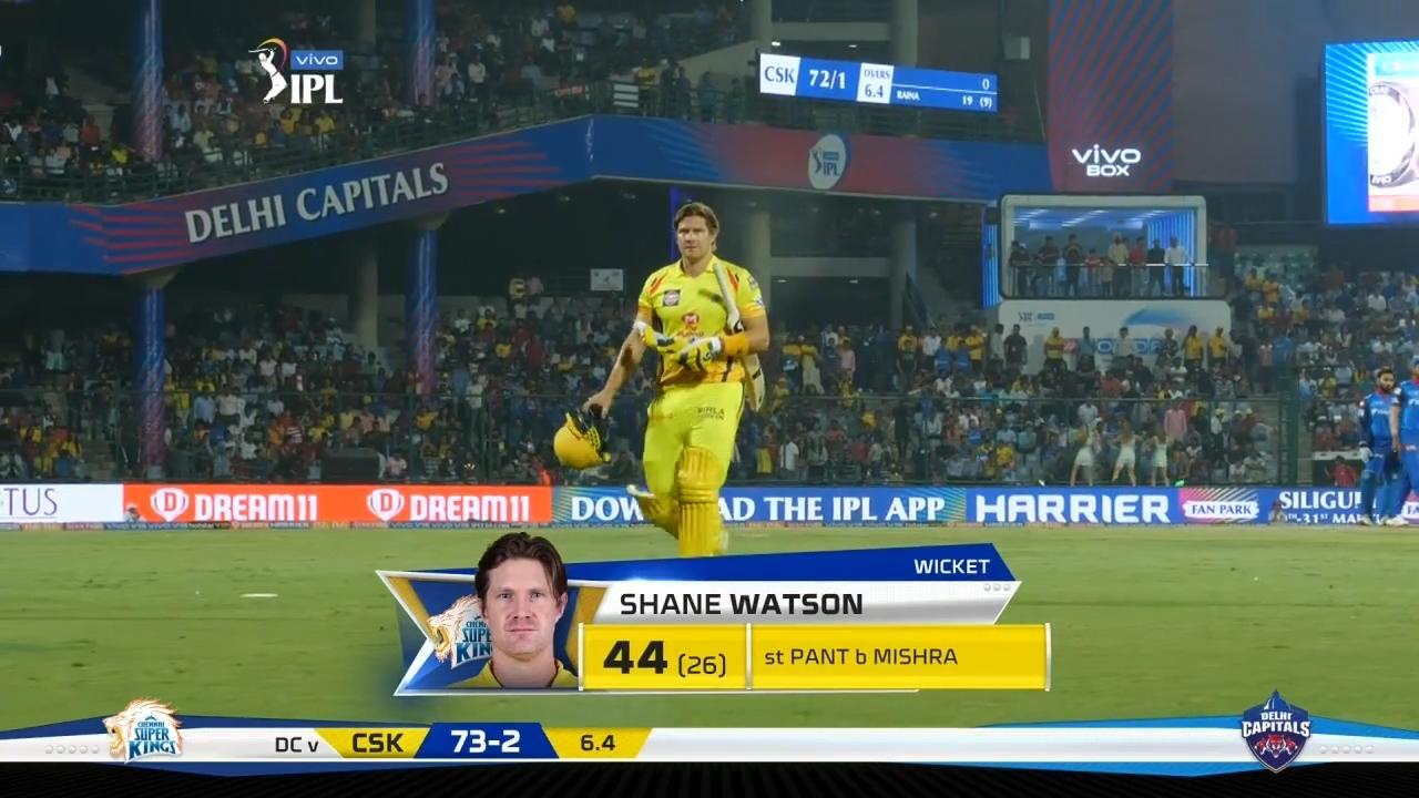 M05: DC vs CSK – Shane Watson Wicket