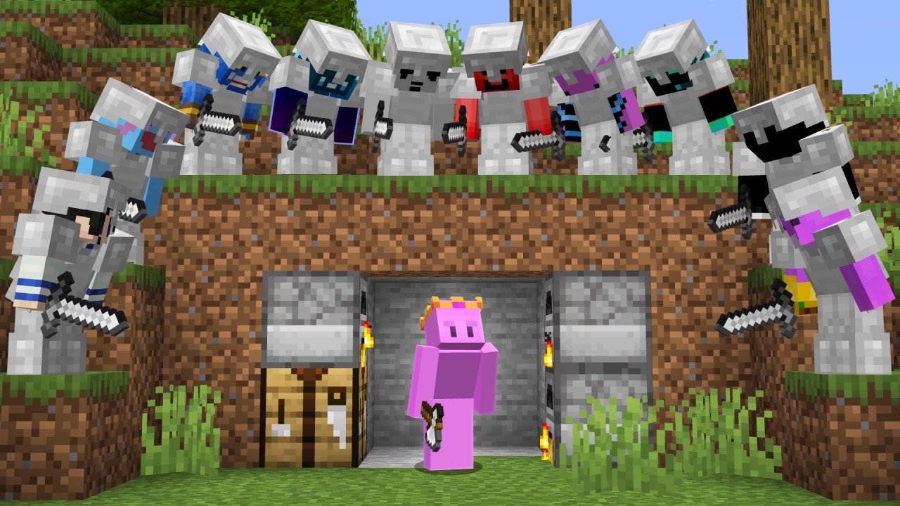 Minecraft Speedrunner VS 10 Hunters