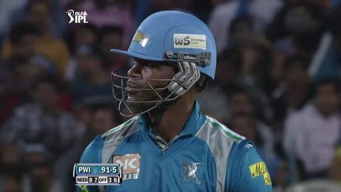 Match 35 PWI vs DC – Samuels' Wicket background