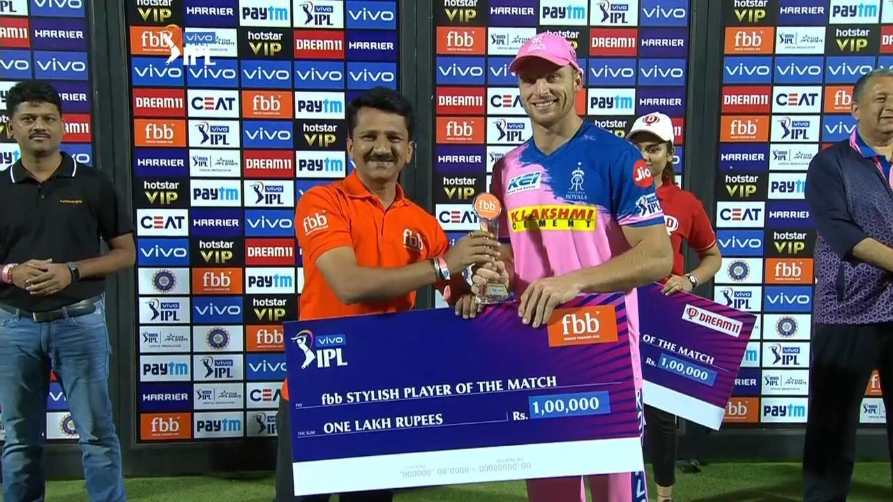 M14: RR vs RCB – fbb Stylish Player of the Match – Jos Buttler