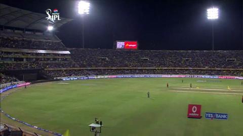 M54: SRH vs CSK – MS Dhoni Wicket background