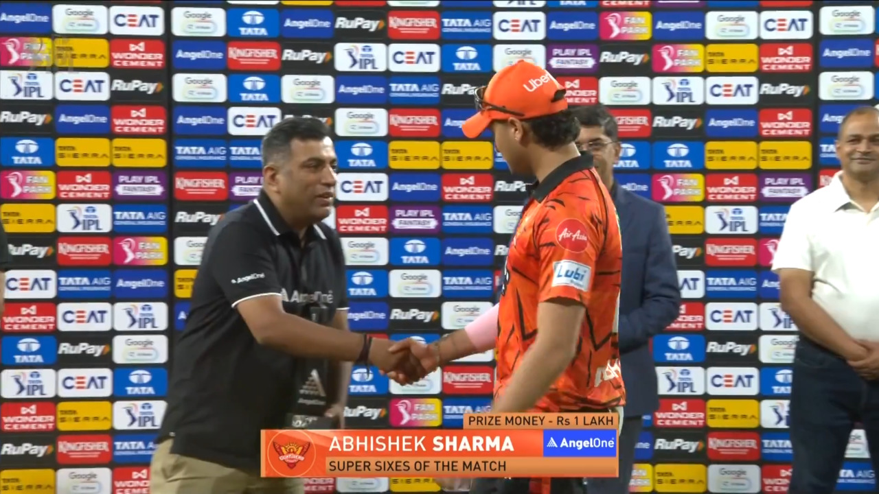 IPL 2026 M17: PBKS vs SRH - Angel One Super Sixes of the Match -Abhishek Sharma