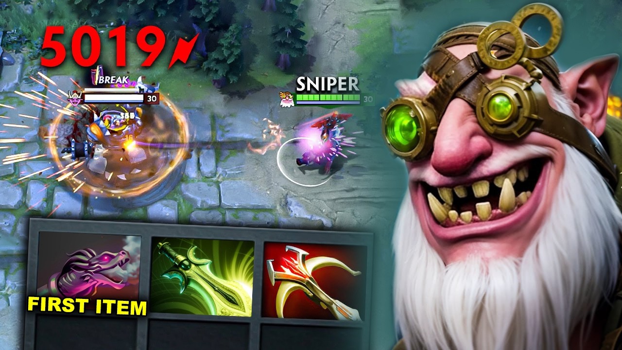 Max Attack Speed Sniper🔥🔥🔥Insane One Shot Burst 49Kills | Dota 2