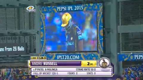 M51: MI vs KKR – Andre Russell Wicket
