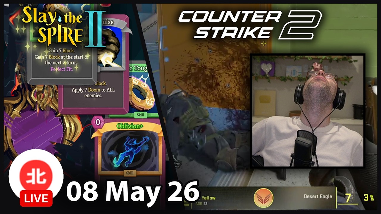 Slay the Spire 2 / Counter-Strike 2 - 08 May 2026 - Unofficial Northernlion VOD without Chat