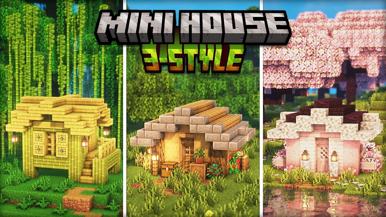 3 Mini House Styles 🏡| Minecraft Tutorial