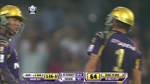 M60: KKR vs KXIP – Manish Pandey Six background