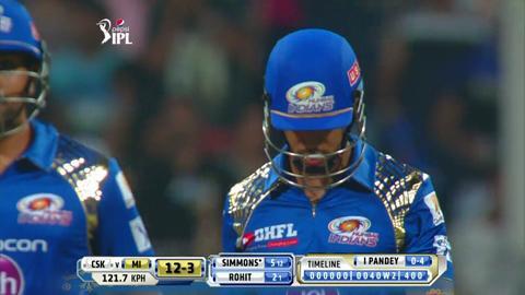 M12: MI vs CSK – Lendl Simmons Wicket
