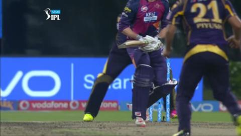 M45: KKR vs RPS – George Bailey Wicket background