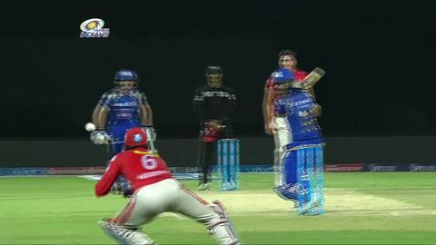 M43: MI vs KXIP – Nitish Rana Wicket background