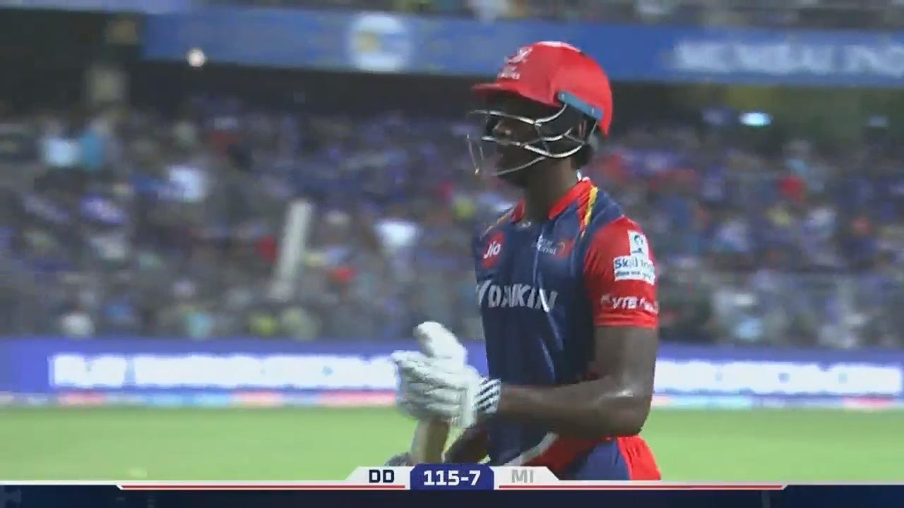 M25: MI vs DD – Kagiso Rabada Wicket