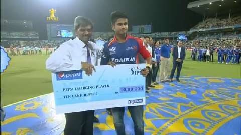 M60: MI vs CSK – Pepsi Emerging Player of the Season – Shreyas Iyer background