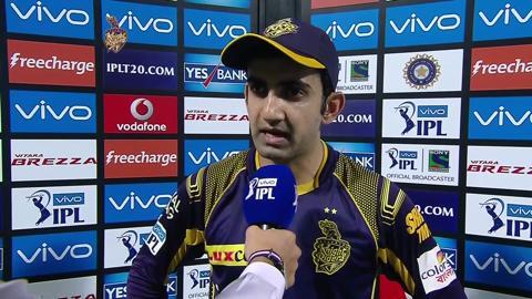 M38: KKR vs GL – Gautam Gambhir Interview background
