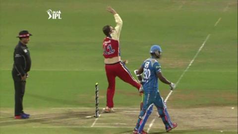 Match 21 RCB vs PWI – Uthappa's Wicket