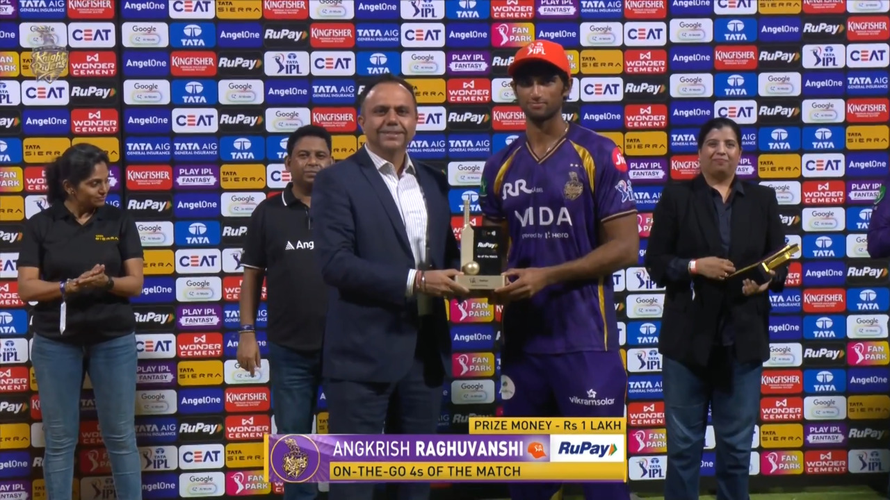 IPL 2026 M06: KKR vs SRH - RuPay On-The-Go 4s of the Match - Angkrish Raghuvanshi